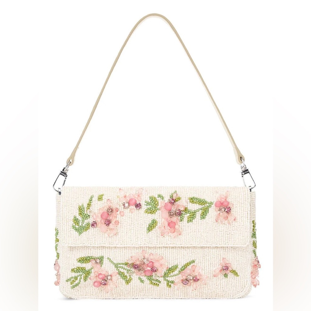 Staud Timmy Magnolia Beaded Bag